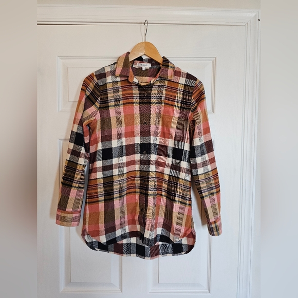 Madewell Classic Ex-Boyfriend Shirt in Seconda Plaid Size XS - Picture 5 of 8